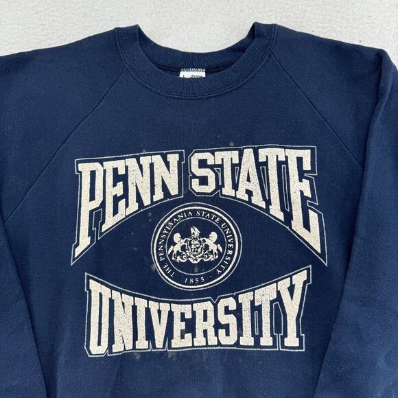 VTG Fruit of the Loom Penn State Nittany Lions Sweatshirt Men Large (M) Blue USA - Picture 2 of 12